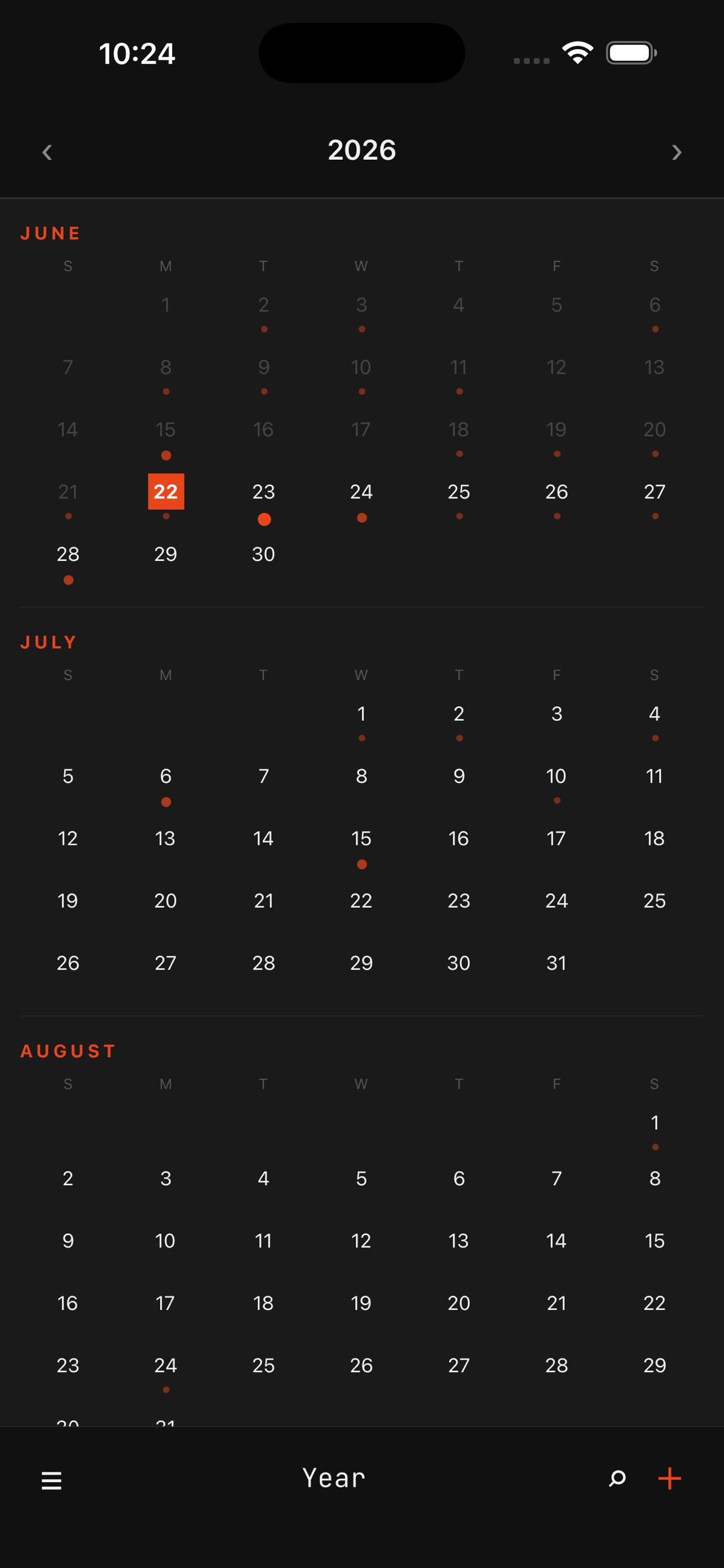 Year view