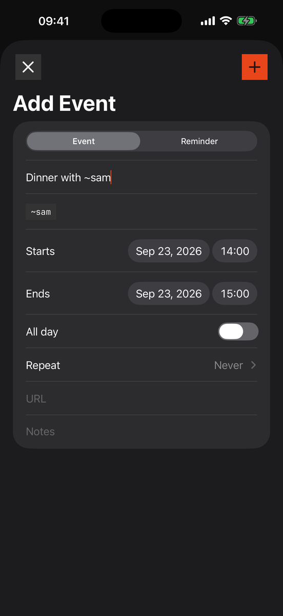 Adding a new event